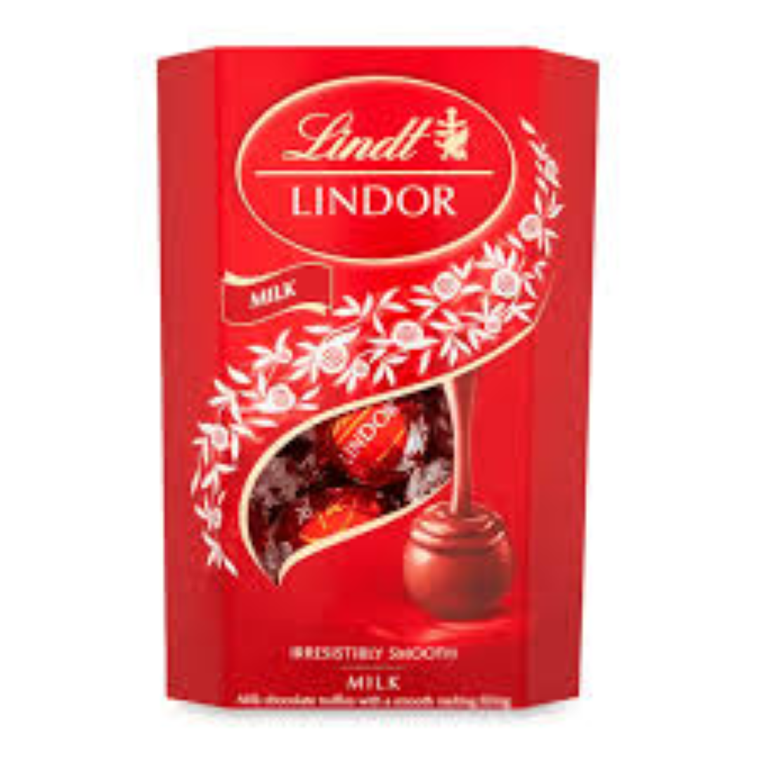 LINDT LINDOR MILK CORNET 137G